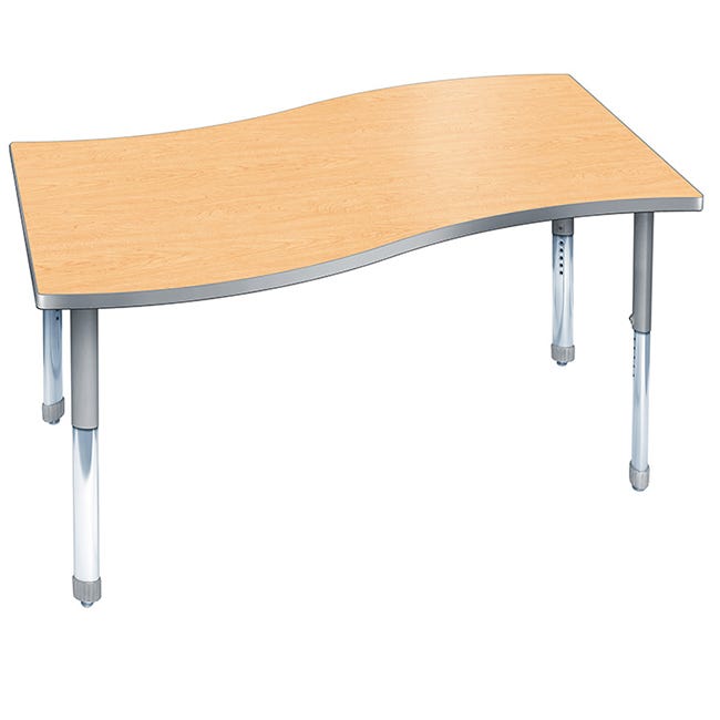 Allied Aero Surge Shaped Height Adjustable Activity Table 48"W x 30"D x 19"-31"H (ALD-ARO3048SG)