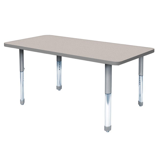 Allied Aero Rectangle Height-Adjustable Activity Table 72"W x 36"D x 19"-31"H (ALD-ARO3672)