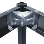 Allied 8000 Series Rectangle Science Table with Black Steel Frame and Legs 54
