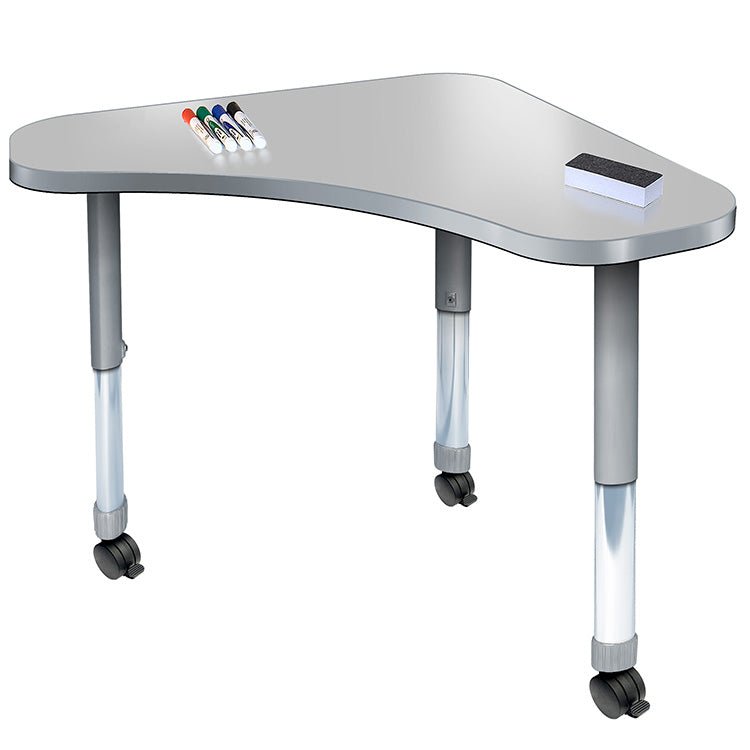 Allied Aero Delta Dry Erase Single Student Desk with Adjustable Height 36"W x 24"D x 19"-31"H (ALD-ARO2436DLTDE) - SchoolOutlet