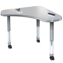 Allied Aero Delta Dry Erase Single Student Desk with Adjustable Height 36"W x 24"D x 19"-31"H (ALD-ARO2436DLTDE)