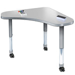 Allied Aero Delta Dry Erase Single Student Desk with Adjustable Height 36