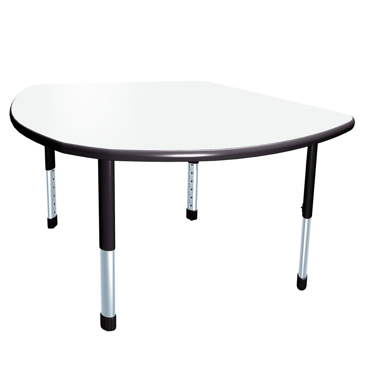 Allied Aero Pie Dry Erase Student Desk with Adjustable Height 40"W x 29"D x 19"-31"H (ALD-ARO3040PIEDE) - SchoolOutlet