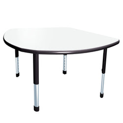 Allied Aero Pie Dry Erase Student Desk with Adjustable Height 50"W x 35"D x 19"-31"H (ALD-ARO3550PIEDE)