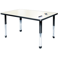Allied Aero Rectangle Dry Erase Height-Adjustable Table 72"W x 36"D x 19"-31"H (ALD-ARO3672DE)