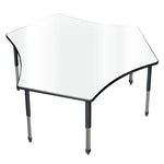 Allied Aero Team Shaped Dry Erase Table with Adjustable Height 72