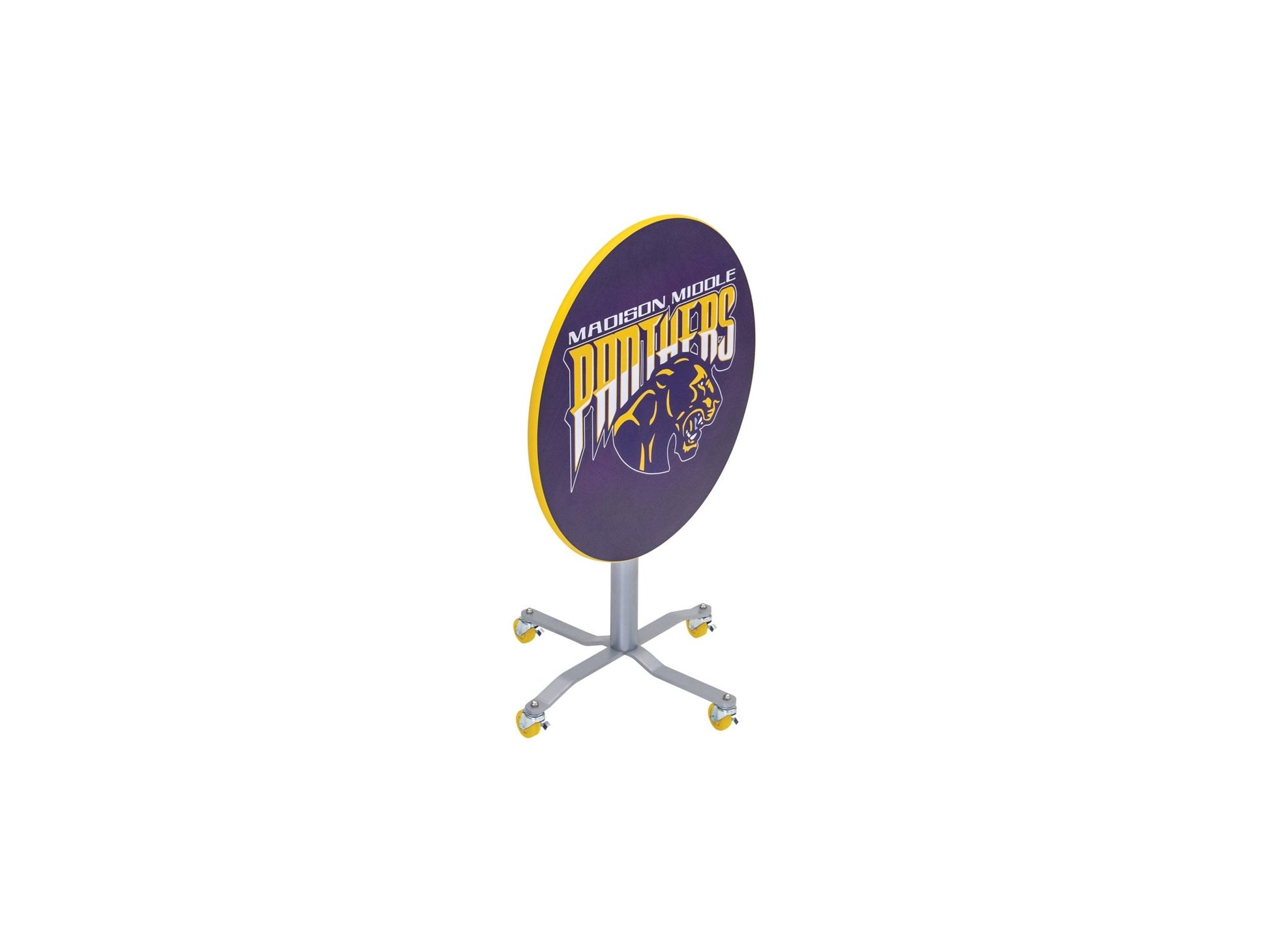 AmTab Mobile E - Z Tilt Caf Table - Round - 24" Round x Adjustable 30"H to 42"H (AmTab AMT - CBR24) - SchoolOutlet