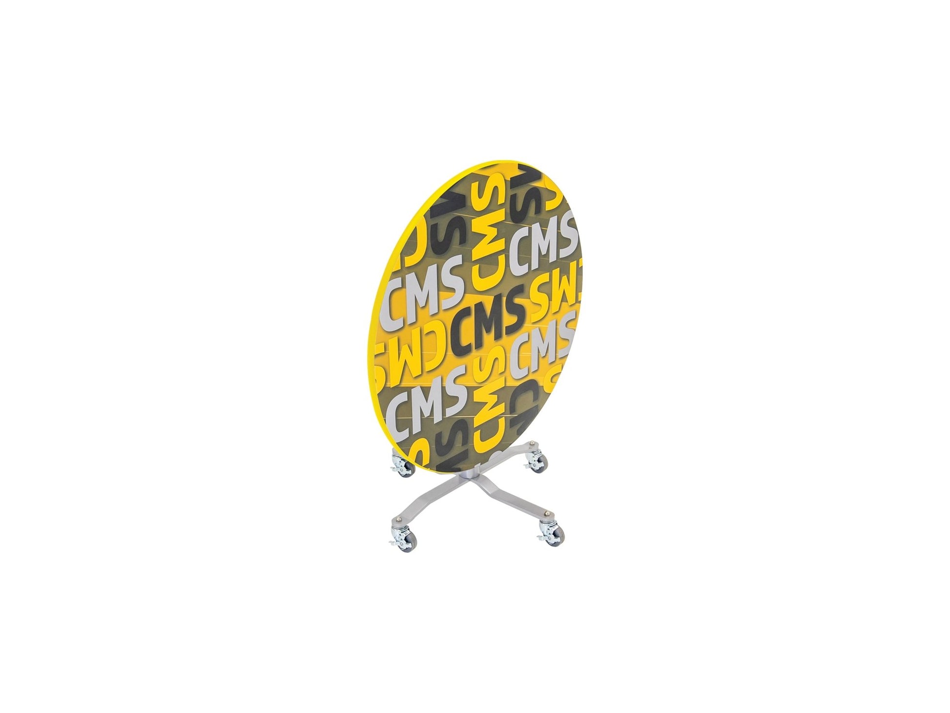 AmTab Mobile E - Z Tilt Caf Table - Round - 36" Round x Adjustable 30"H to 42"H (AmTab AMT - CBR36) - SchoolOutlet