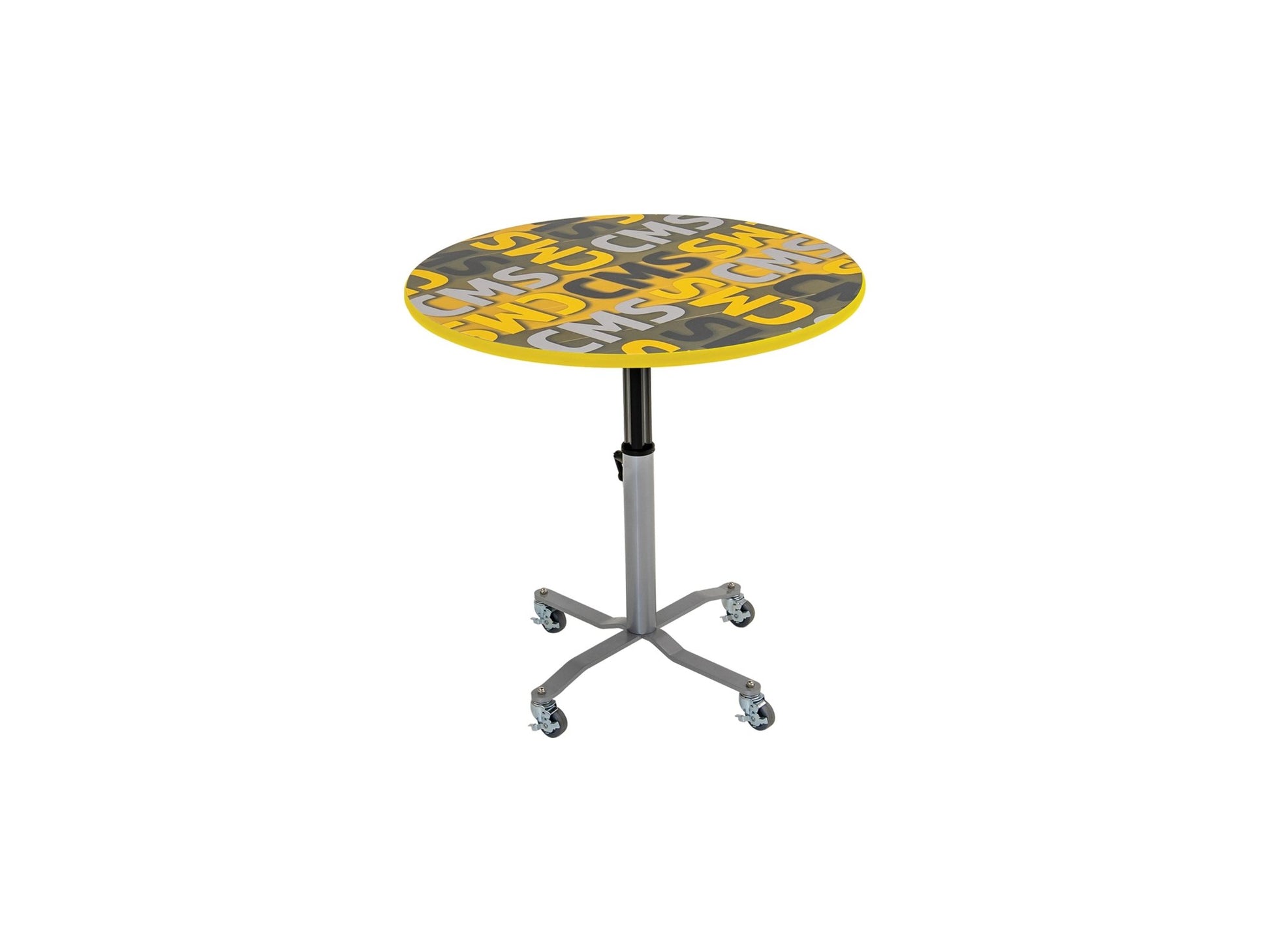 AmTab Mobile E - Z Tilt Caf Table - Round - 36" Round x Adjustable 30"H to 42"H (AmTab AMT - CBR36) - SchoolOutlet