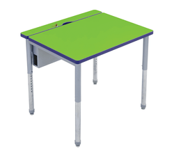 AmTab Computer and Technology Table - All Welded - Flip Top - Wire Management - 30"W x 84"L  (AmTab AMT-CTF307)