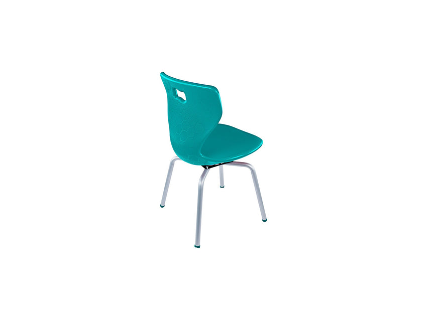 AmTab ErgoEngage Series 4 - Leg Active Learning Chair featuring 360 - Degree Swivel Rotation and Biophilic Air - Cushioned Seat Shell 18"H (AMT - ErgoEngage360Chair4Leg - 6 - EC) - SchoolOutlet