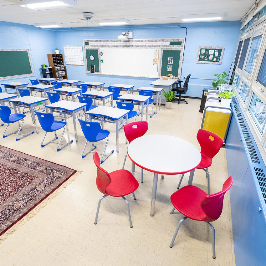 AmTab ErgoEngage Series 4 - Leg Active Learning Chair featuring 360 - Degree Swivel Rotation and Biophilic Air - Cushioned Seat Shell 18.5"H (AMT - ErgoEngage360Chair4Leg - 7 - EC) - SchoolOutlet