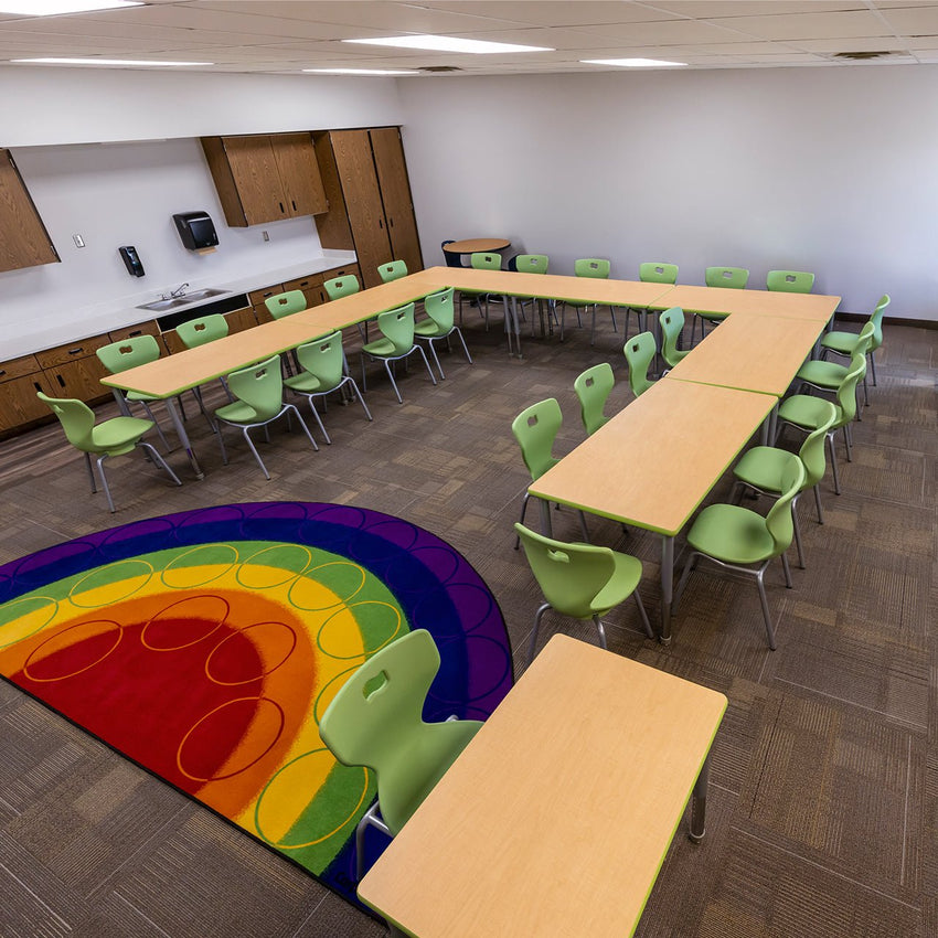 AmTab ErgoEngage Series 4 - Leg Active Learning Chair featuring 360 - Degree Swivel Rotation and Biophilic Air - Cushioned Seat Shell 18.5"H (AMT - ErgoEngage360Chair4Leg - 7 - EC) - SchoolOutlet