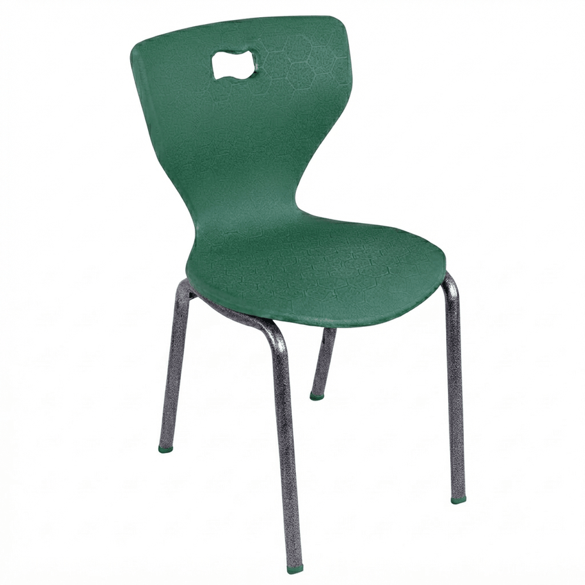 AmTab Ergonomic Engage 4-Leg School Chair for 3rd to 4th Grade - 17"W x 19"D x 29.5"H with 17" Seat Height (AMT-ergoengage4legchair-4) - SchoolOutlet