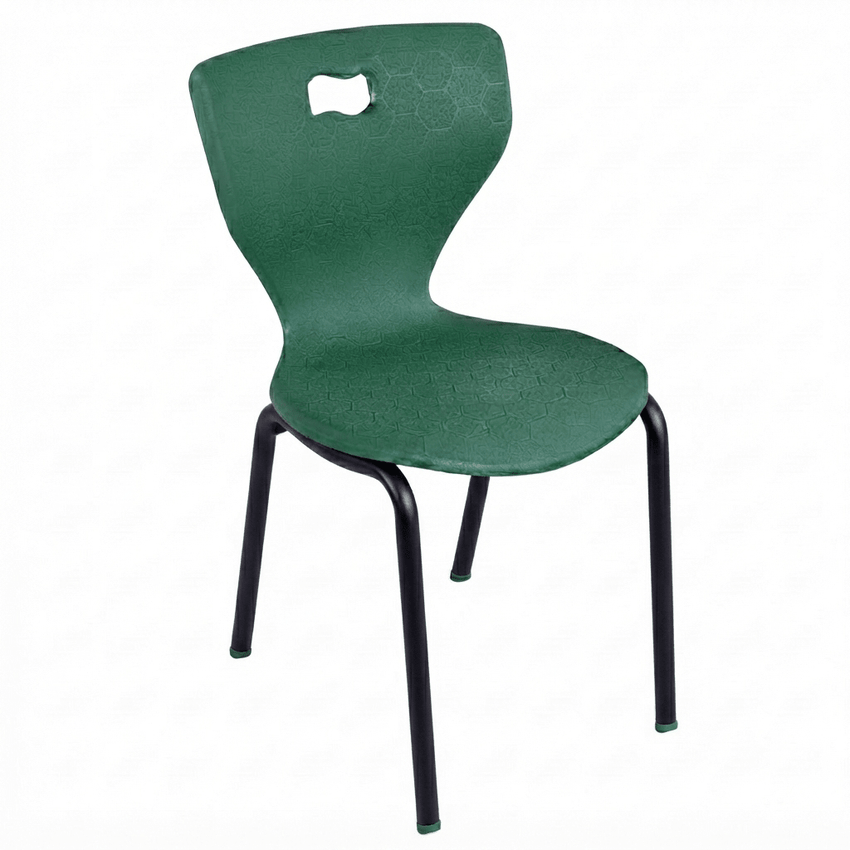 AmTab Ergonomic Engage 4-Leg School Chair for 4th to 5th Grade - 19.25"W x 20.75"D x 31.25"H with 17.5" Seat Height (AMT-ergoengage4legchair-5) - SchoolOutlet