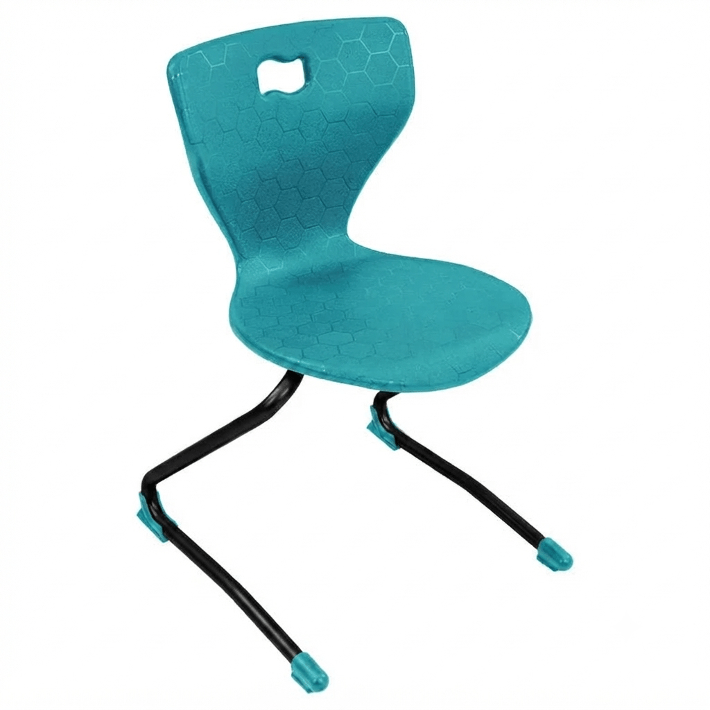 AmTab Ergonomic Engage Sled School Chair for Preschool to 1st Grade - 15"W x 13.75"D x 23.5"H with 12.25" Seat Height (AMT-ErgoEngageChair-1) - SchoolOutlet
