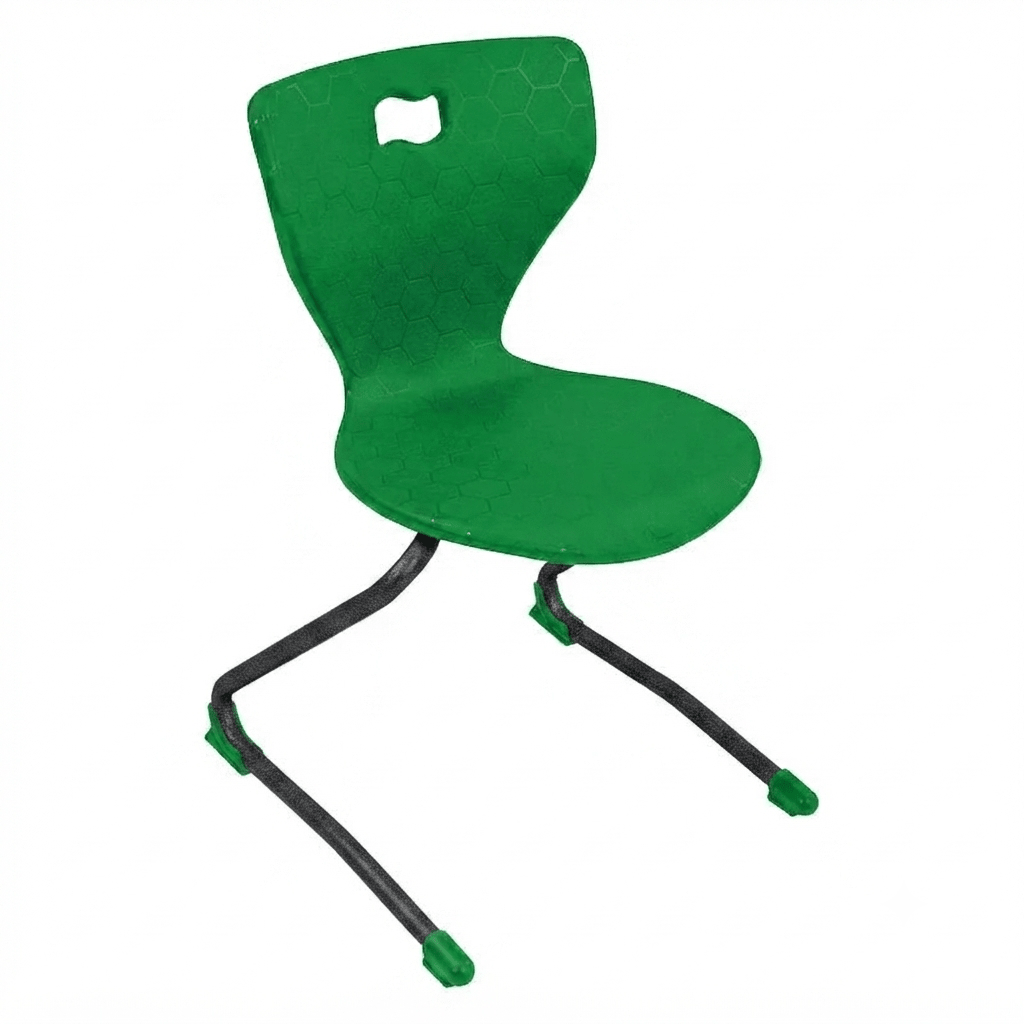 AmTab Ergonomic Engage Sled School Chair for Preschool to 1st Grade - 15"W x 13.75"D x 23.5"H with 12.25" Seat Height (AMT-ErgoEngageChair-1) - SchoolOutlet