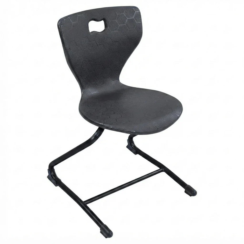 AmTab Ergonomic Engage Sled School Chair for 3rd to 4th Grade - 16.25"W x 16.75"D x 29.25"H with 17" Seat Height (AMT-ErgoEngageChair-4) - SchoolOutlet