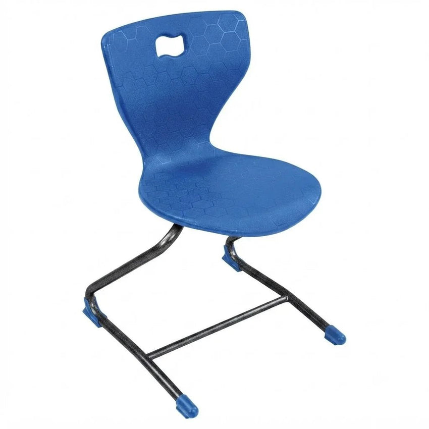 AmTab Ergonomic Engage Sled School Chair for 3rd to 4th Grade - 16.25"W x 16.75"D x 29.25"H with 17" Seat Height (AMT-ErgoEngageChair-4) - SchoolOutlet