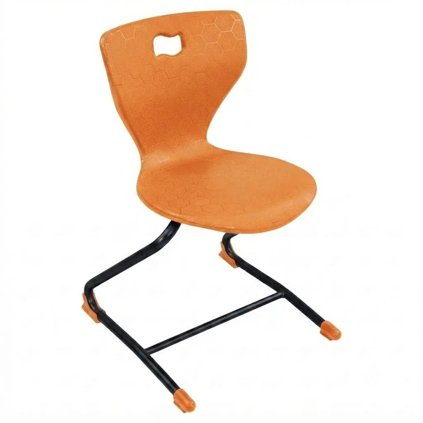 AmTab Ergonomic Engage Sled School Chair for 3rd to 4th Grade - 16.25"W x 16.75"D x 29.25"H with 17" Seat Height (AMT-ErgoEngageChair-4) - SchoolOutlet