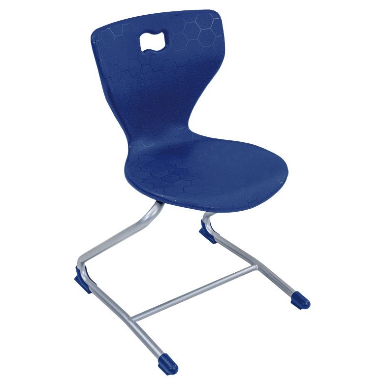 AmTab Ergonomic Engage Sled School Chair for 3rd to 4th Grade - 18"W x 17.5"D x 29.5"H with 17" Seat Height (AMT-ErgoEngageChair-4) - SchoolOutlet