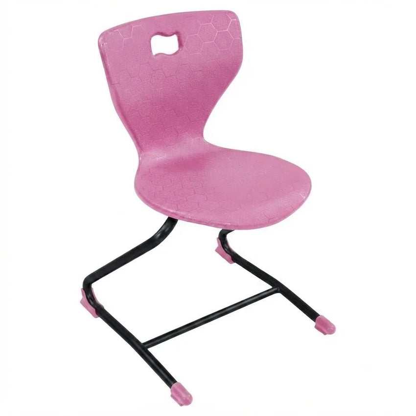 AmTab Ergonomic Engage Sled School Chair for 3rd to 4th Grade - 16.25"W x 16.75"D x 29.25"H with 17" Seat Height (AMT-ErgoEngageChair-4) - SchoolOutlet