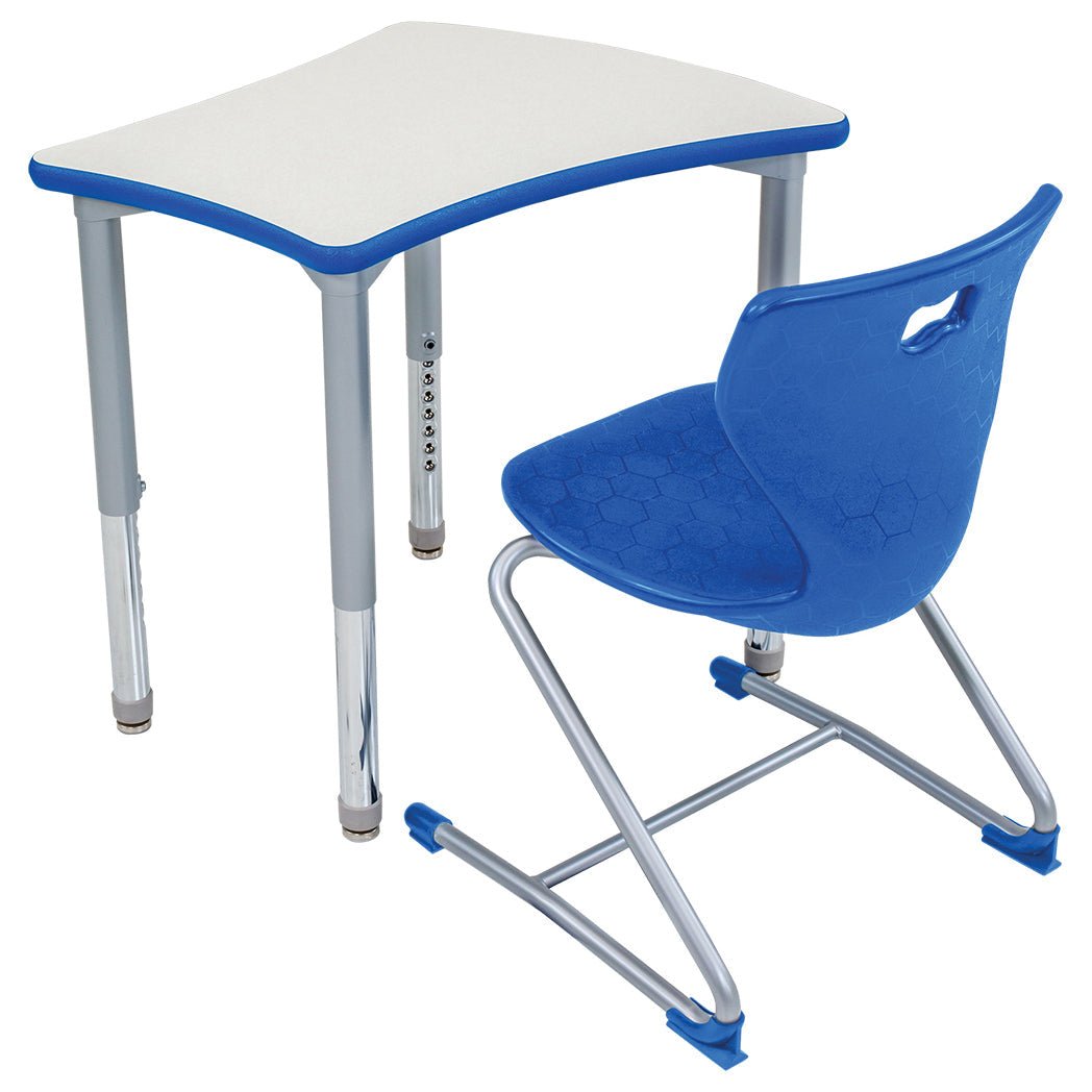 AmTab Ergonomic Engage Sled School Chair for 5th Grade to Adult - 20.5"W x 21.5"D x 33.25"H with 18.25" Seat Height (AMT-ErgoEngageChair-6) - SchoolOutlet