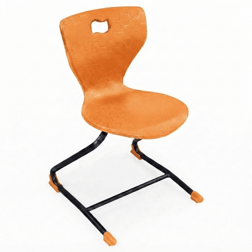 AmTab Ergonomic Engage Sled School Chair for 5th Grade to Adult - 18.75"W x 21.5"D x 33"H with 18.5" Seat Height (AMT-ErgoEngageChair-7) - SchoolOutlet