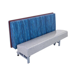 AmTab Mobile Folding Booth Seating - Half Circle - 24"W x 48"L  (AMT-HCMFBS244)