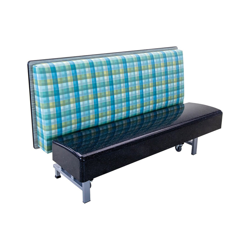 AmTab Mobile Folding Booth Seating - Half Circle - 30"W x 60"L (AMT - HCMFBS245) - SchoolOutlet