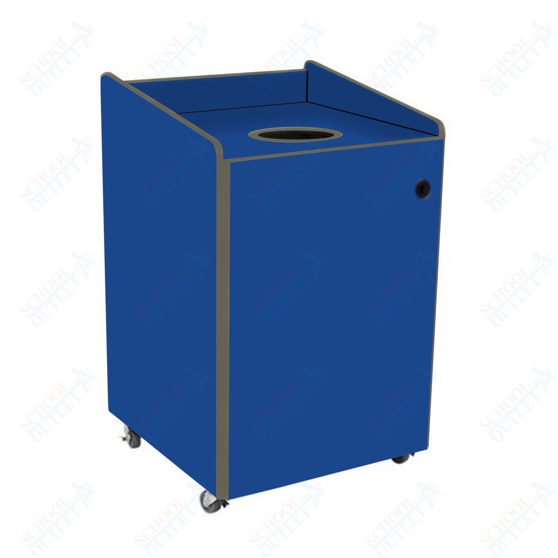 AmTab Heavy - Duty Recycling Receptacle - Applicable for 44 Gallon Cans and Drums - 33"W x 32"L x 46"H (AMT - HDRR44) - SchoolOutlet