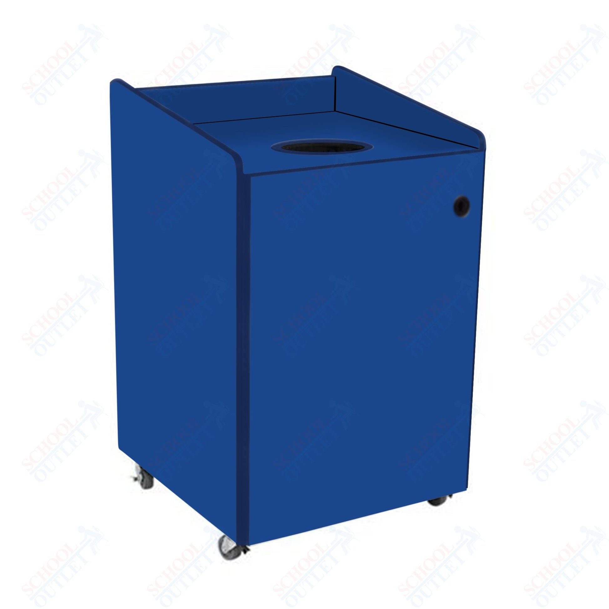 AmTab Heavy - Duty Recycling Receptacle - Applicable for 44 Gallon Cans and Drums - 33"W x 32"L x 46"H (AMT - HDRR44) - SchoolOutlet