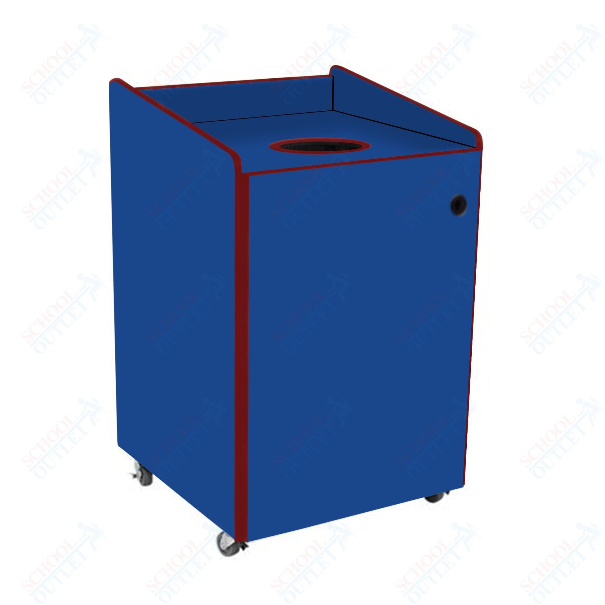 AmTab Heavy - Duty Recycling Receptacle - Applicable for 44 Gallon Cans and Drums - 33"W x 32"L x 46"H (AMT - HDRR44) - SchoolOutlet