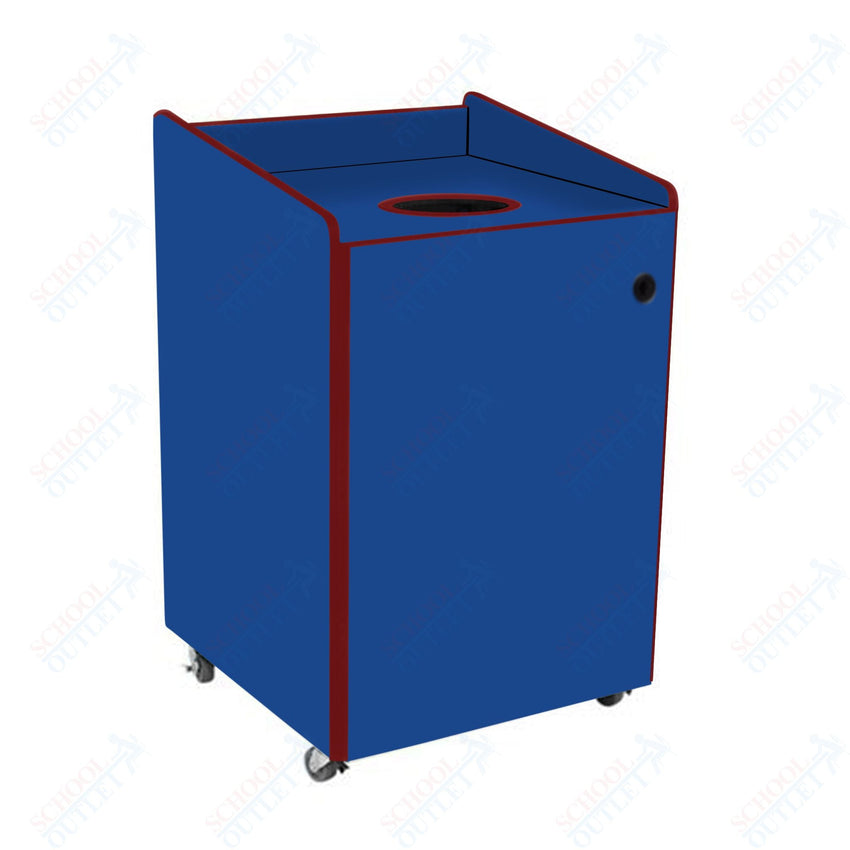 AmTab Heavy - Duty Recycling Receptacle - Applicable for 44 Gallon Cans and Drums - 33"W x 32"L x 46"H (AMT - HDRR44) - SchoolOutlet
