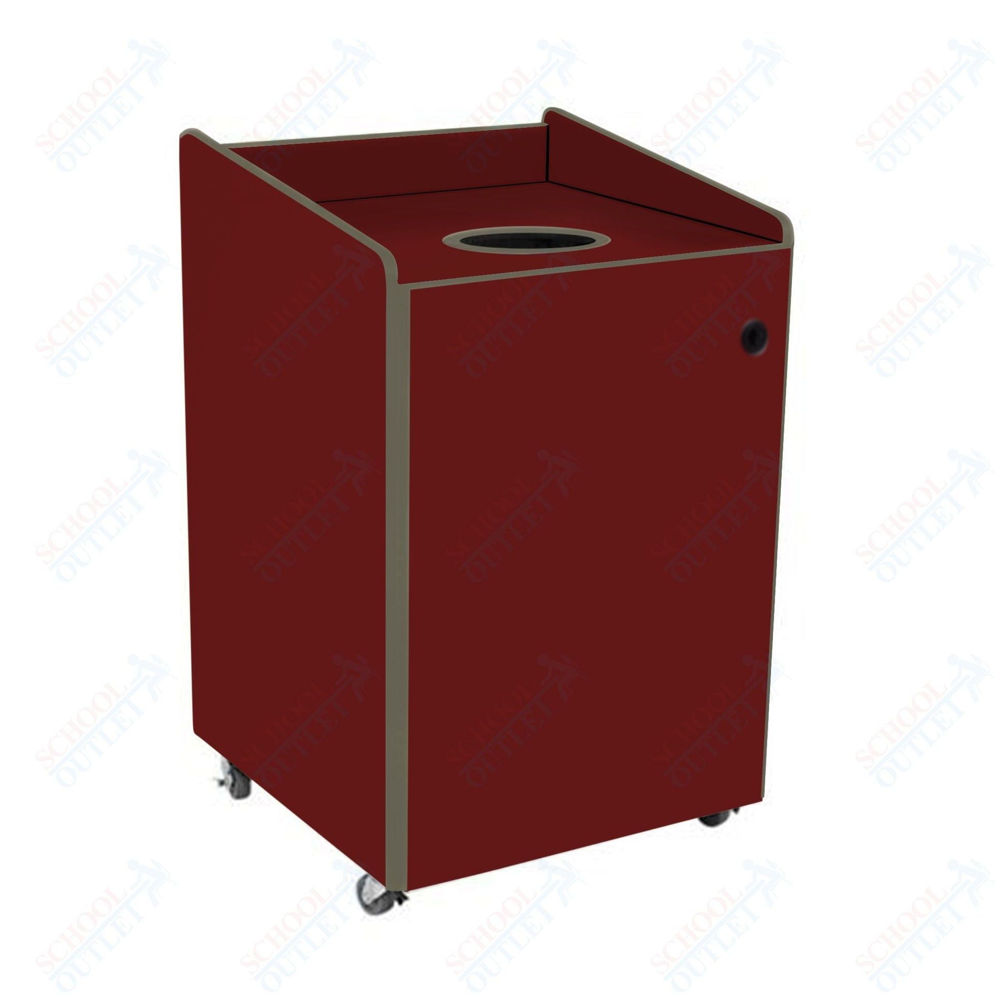 AmTab Heavy - Duty Recycling Receptacle - Applicable for 44 Gallon Cans and Drums - 33"W x 32"L x 46"H (AMT - HDRR44) - SchoolOutlet