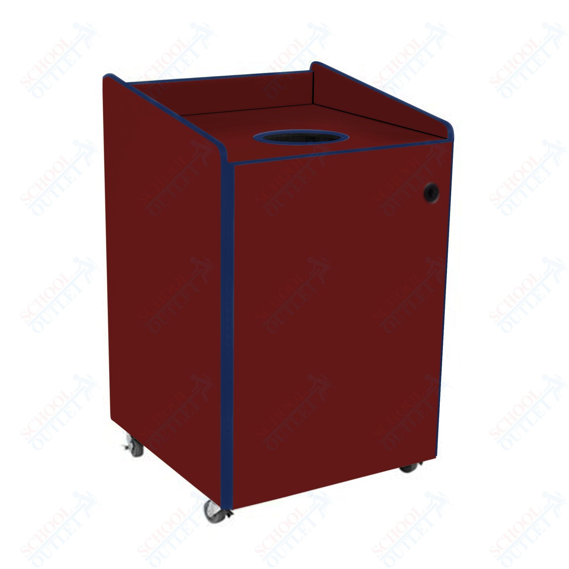 AmTab Heavy - Duty Recycling Receptacle - Applicable for 44 Gallon Cans and Drums - 33"W x 32"L x 46"H (AMT - HDRR44) - SchoolOutlet