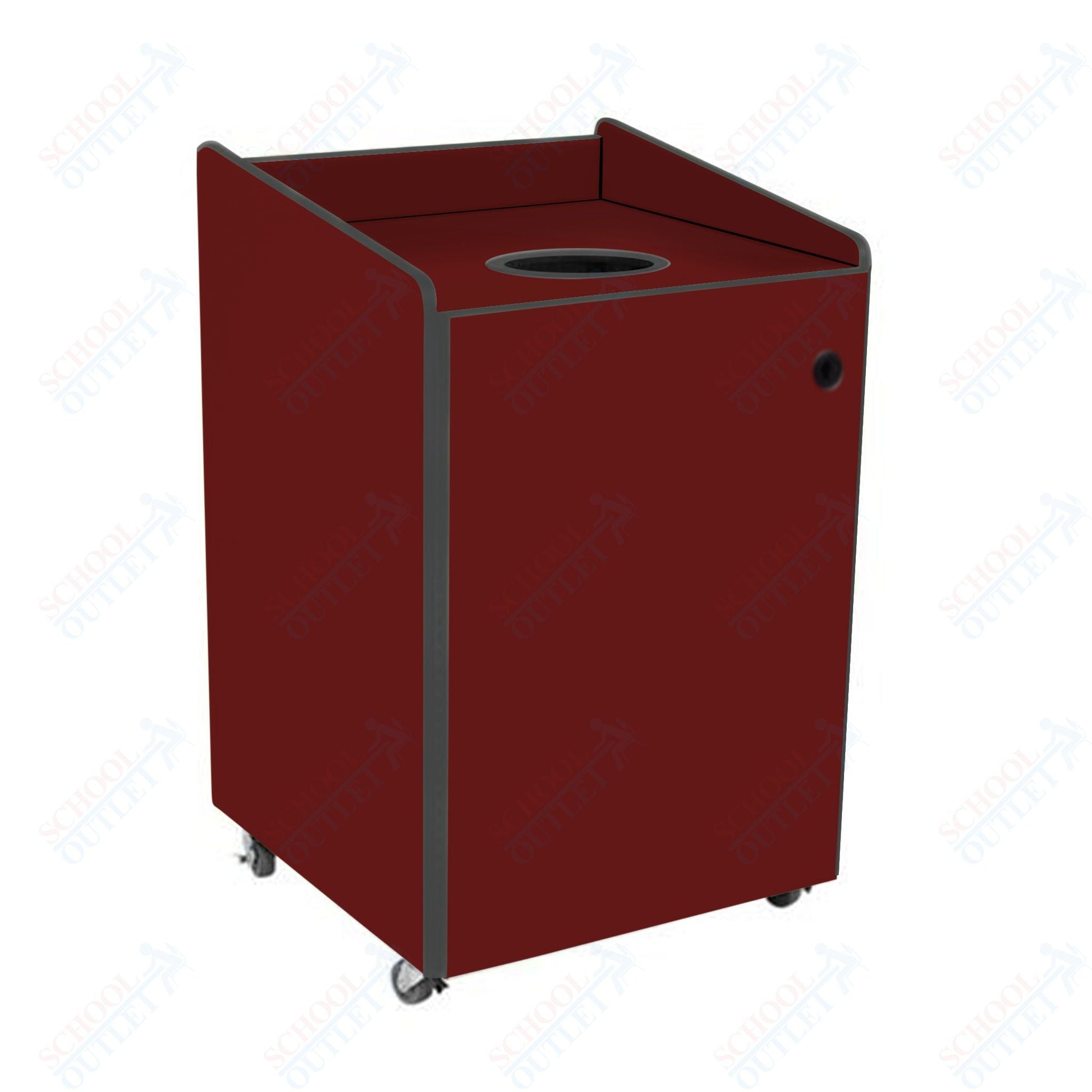 AmTab Heavy - Duty Recycling Receptacle - Applicable for 44 Gallon Cans and Drums - 33"W x 32"L x 46"H (AMT - HDRR44) - SchoolOutlet