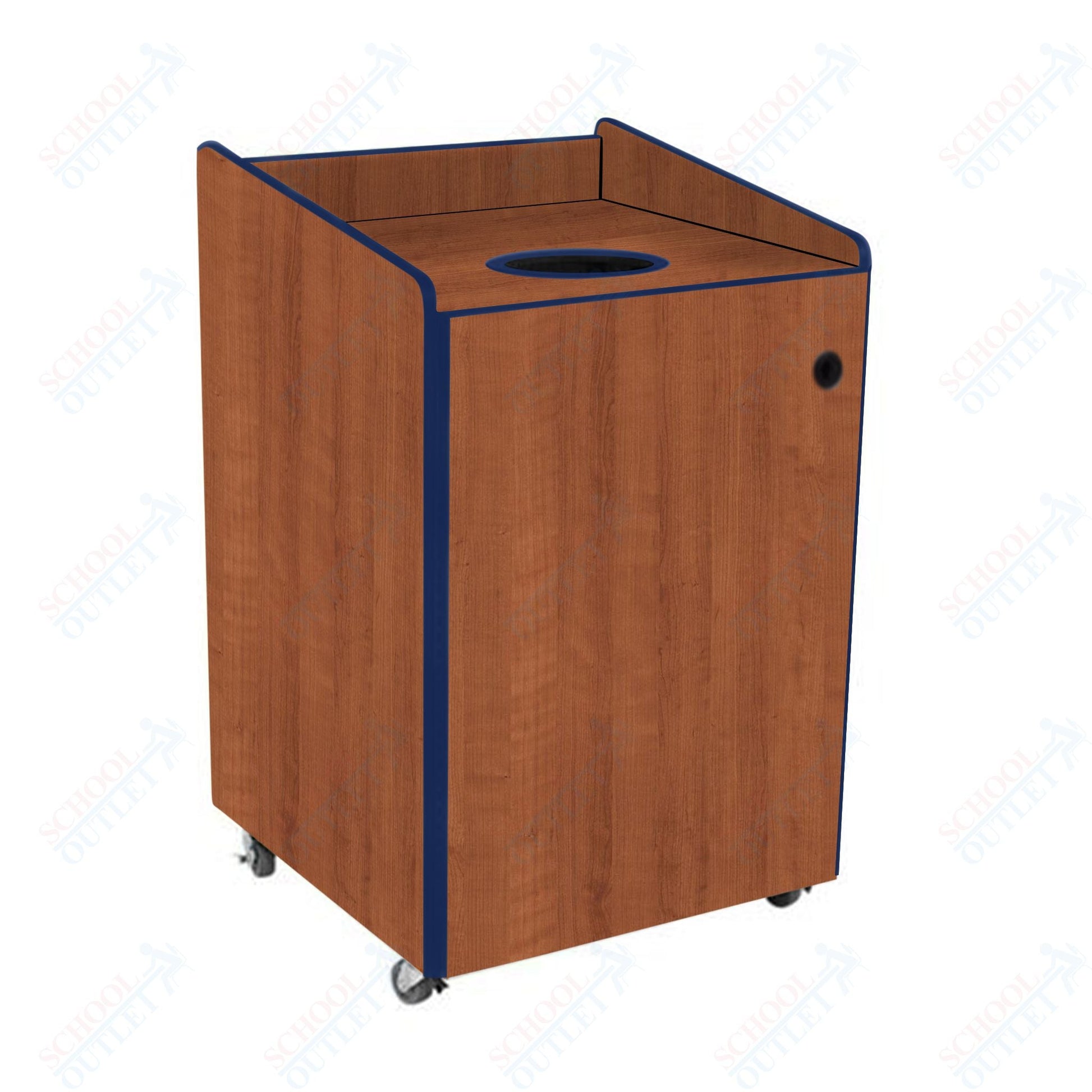 AmTab Heavy - Duty Recycling Receptacle - Applicable for 44 Gallon Cans and Drums - 33"W x 32"L x 46"H (AMT - HDRR44) - SchoolOutlet