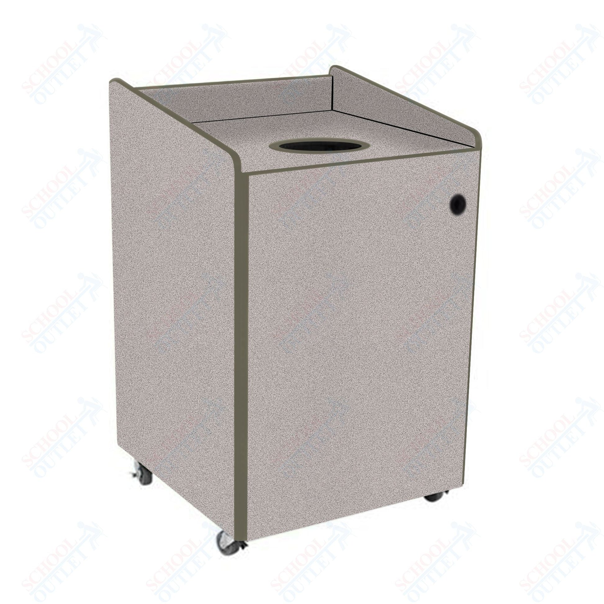AmTab Heavy - Duty Recycling Receptacle - Applicable for 44 Gallon Cans and Drums - 33"W x 32"L x 46"H (AMT - HDRR44) - SchoolOutlet