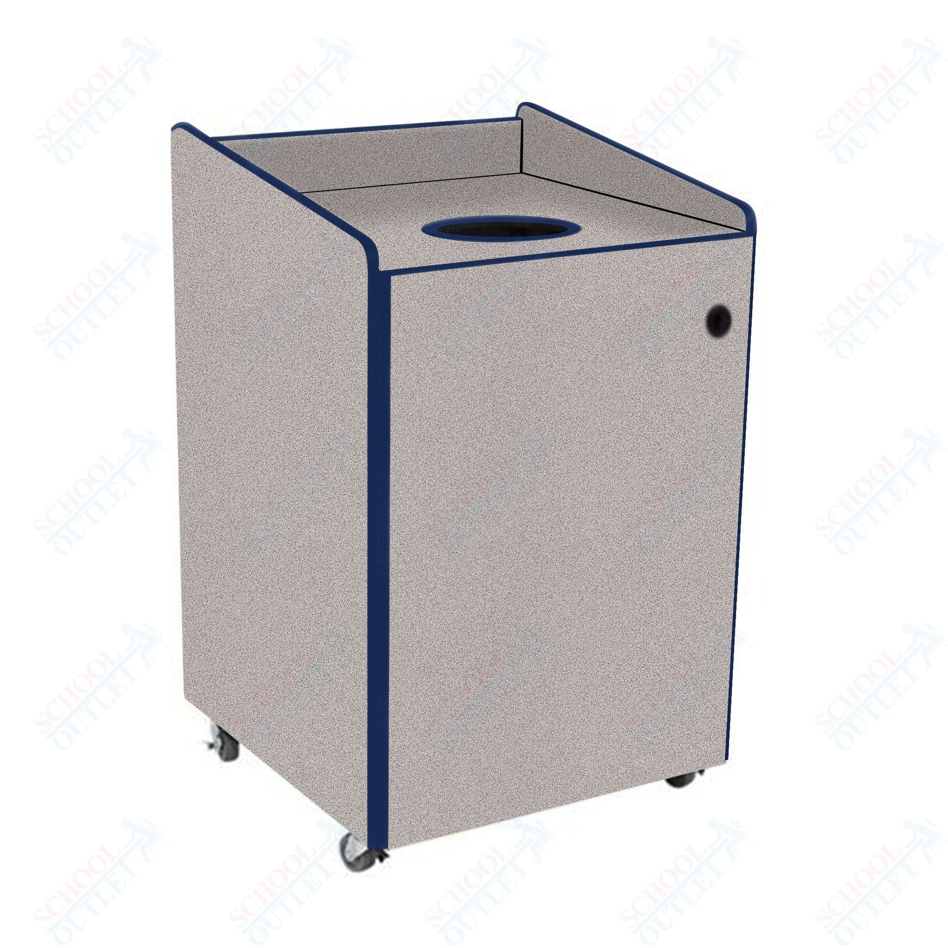 AmTab Heavy - Duty Recycling Receptacle - Applicable for 44 Gallon Cans and Drums - 33"W x 32"L x 46"H (AMT - HDRR44) - SchoolOutlet