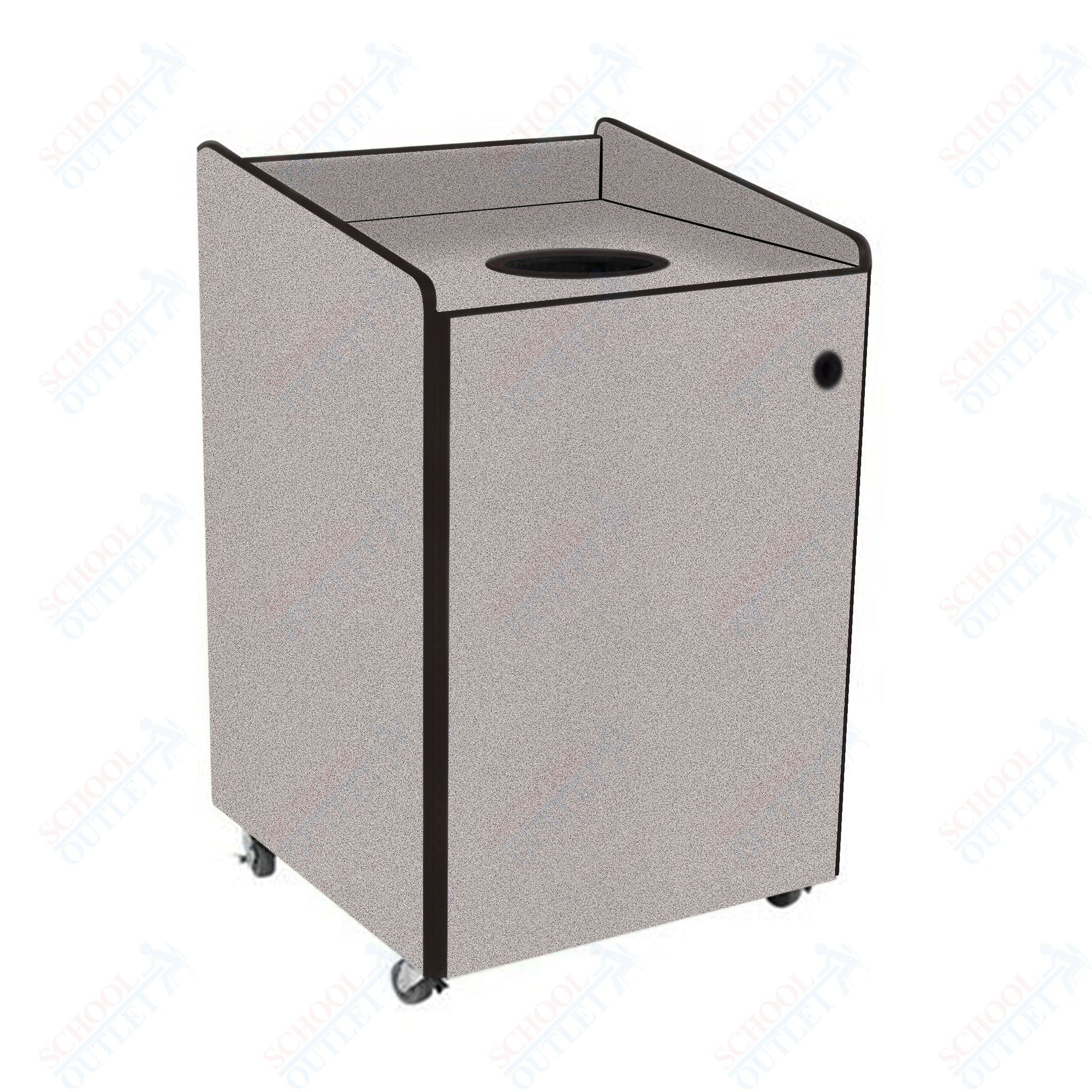 AmTab Heavy - Duty Recycling Receptacle - Applicable for 44 Gallon Cans and Drums - 33"W x 32"L x 46"H (AMT - HDRR44) - SchoolOutlet