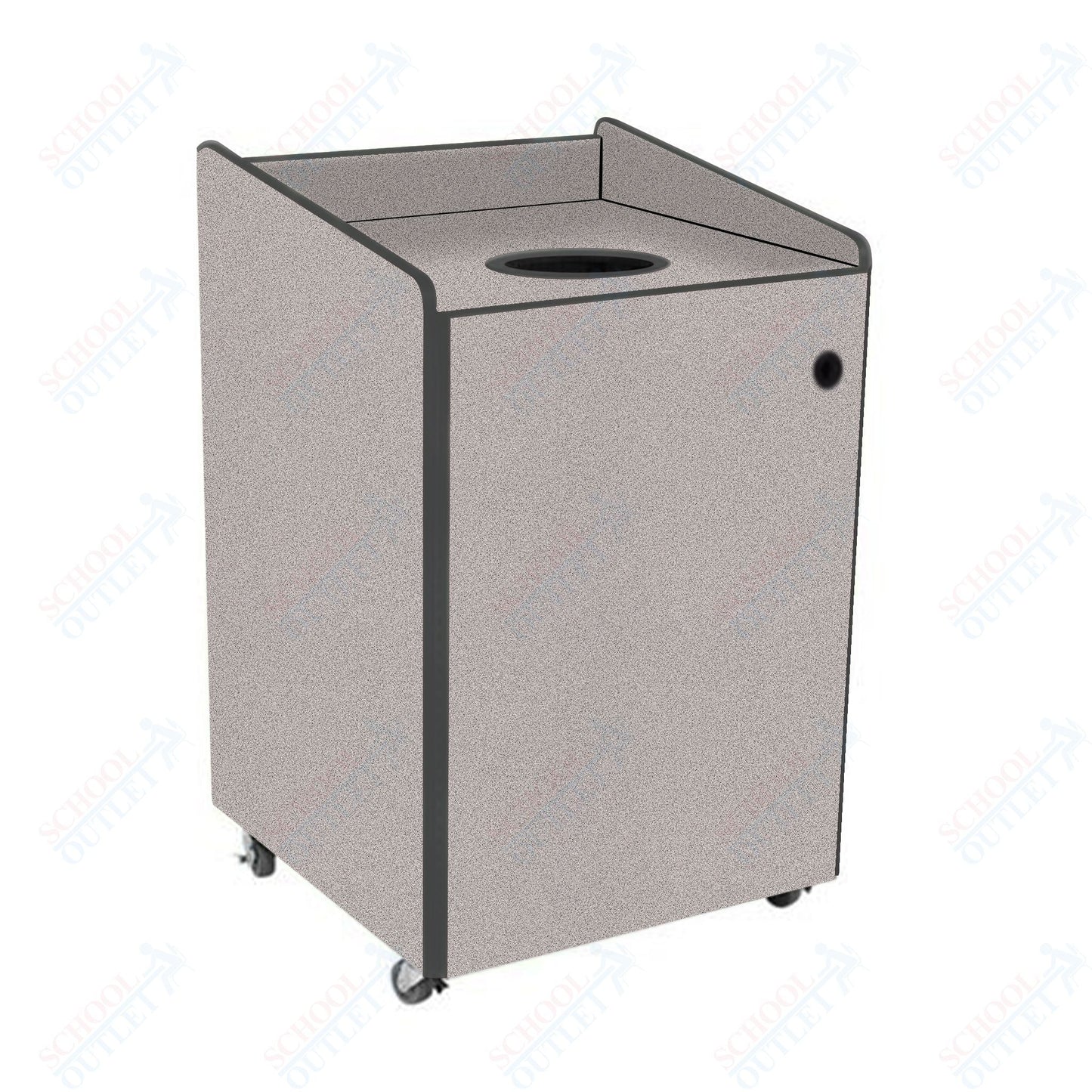 AmTab Heavy - Duty Recycling Receptacle - Applicable for 44 Gallon Cans and Drums - 33"W x 32"L x 46"H (AMT - HDRR44) - SchoolOutlet