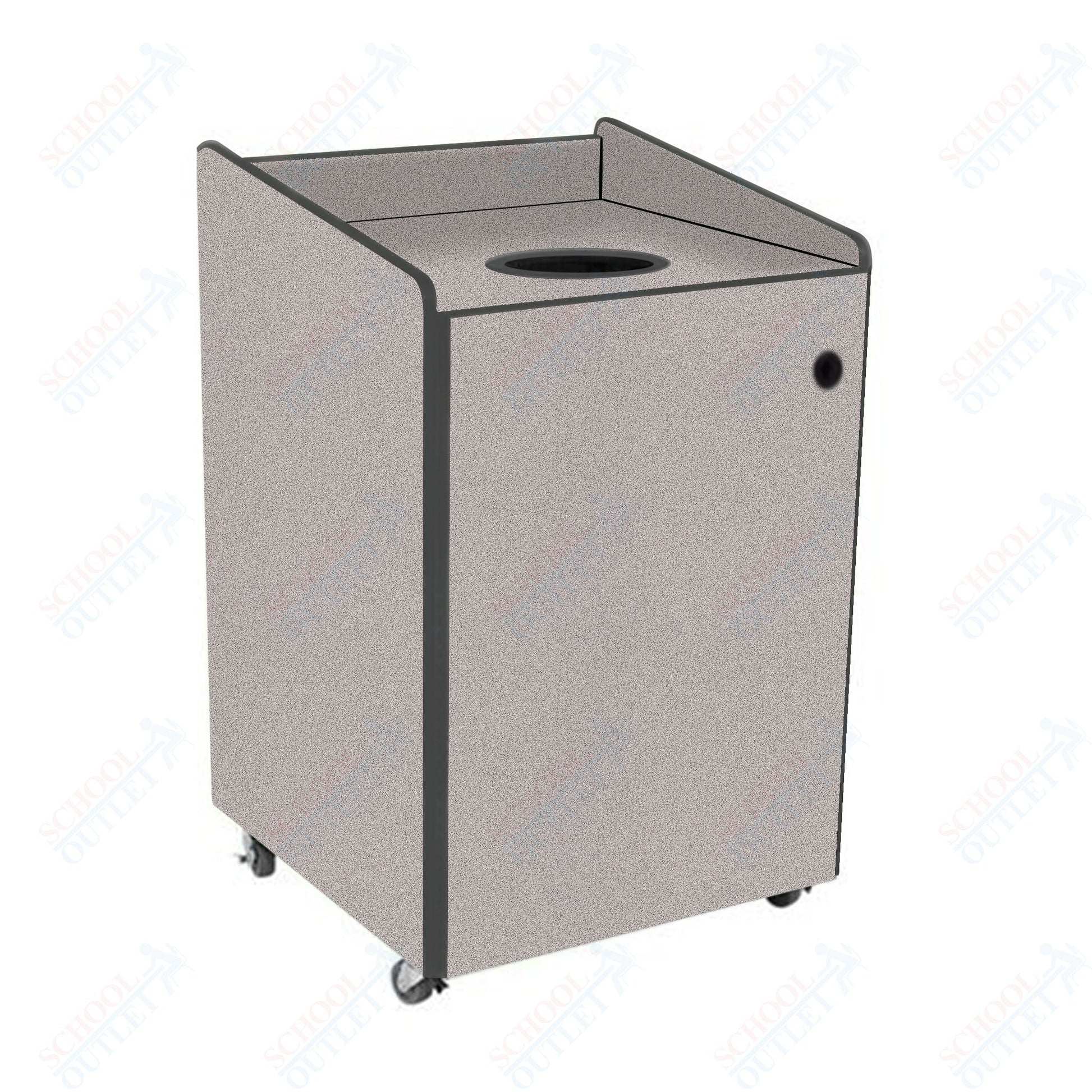 AmTab Heavy - Duty Recycling Receptacle - Applicable for 44 Gallon Cans and Drums - 33"W x 32"L x 46"H (AMT - HDRR44) - SchoolOutlet