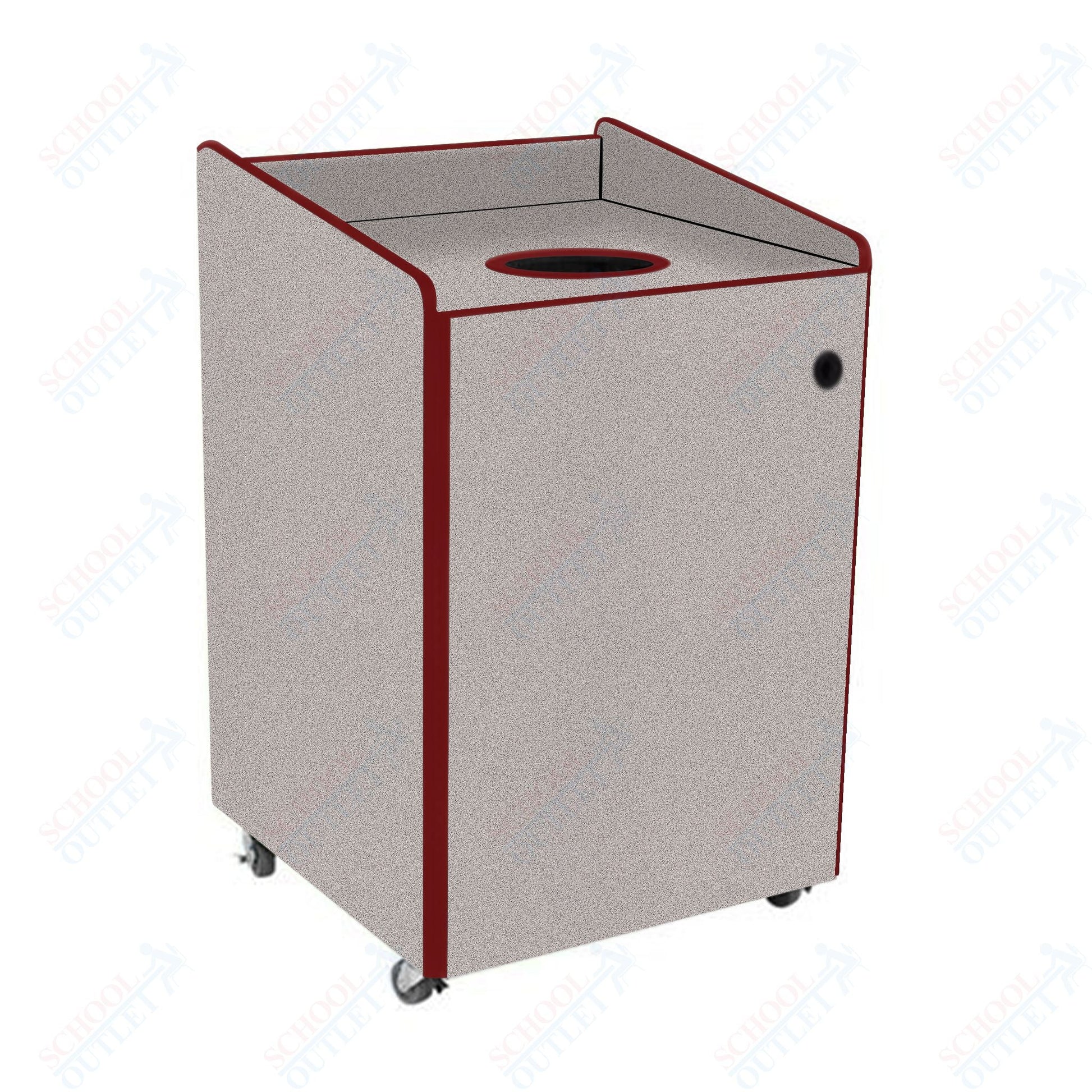 AmTab Heavy - Duty Recycling Receptacle - Applicable for 44 Gallon Cans and Drums - 33"W x 32"L x 46"H (AMT - HDRR44) - SchoolOutlet