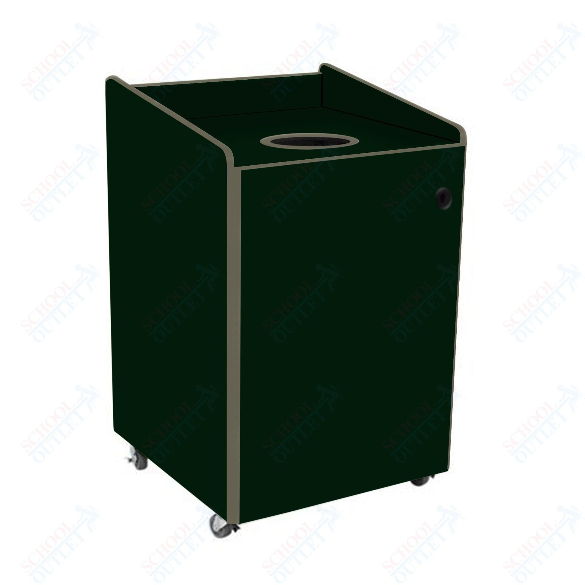 AmTab Heavy - Duty Recycling Receptacle - Applicable for 44 Gallon Cans and Drums - 33"W x 32"L x 46"H (AMT - HDRR44) - SchoolOutlet