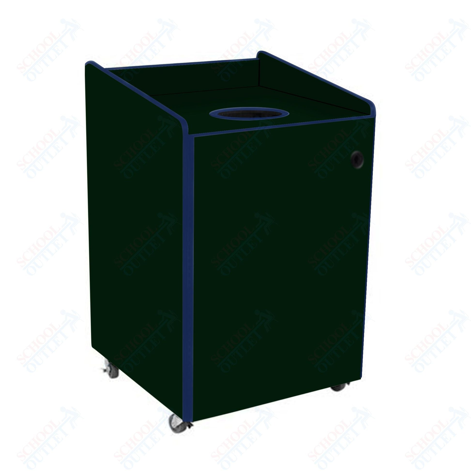 AmTab Heavy - Duty Recycling Receptacle - Applicable for 44 Gallon Cans and Drums - 33"W x 32"L x 46"H (AMT - HDRR44) - SchoolOutlet