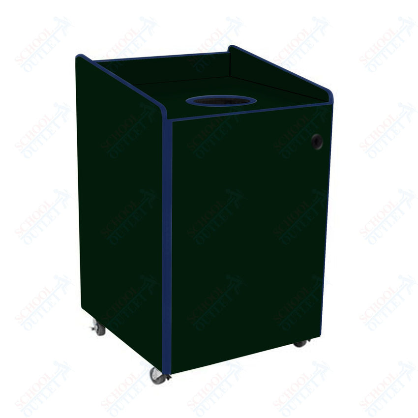 AmTab Heavy - Duty Recycling Receptacle - Applicable for 44 Gallon Cans and Drums - 33"W x 32"L x 46"H (AMT - HDRR44) - SchoolOutlet