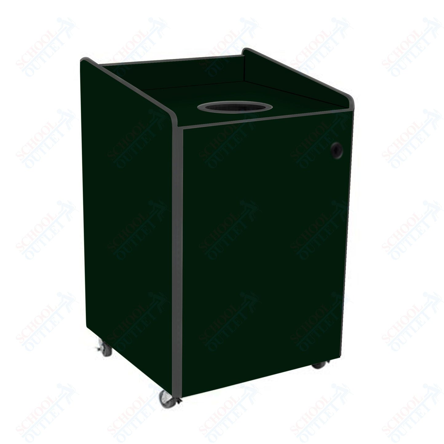 AmTab Heavy - Duty Recycling Receptacle - Applicable for 44 Gallon Cans and Drums - 33"W x 32"L x 46"H (AMT - HDRR44) - SchoolOutlet