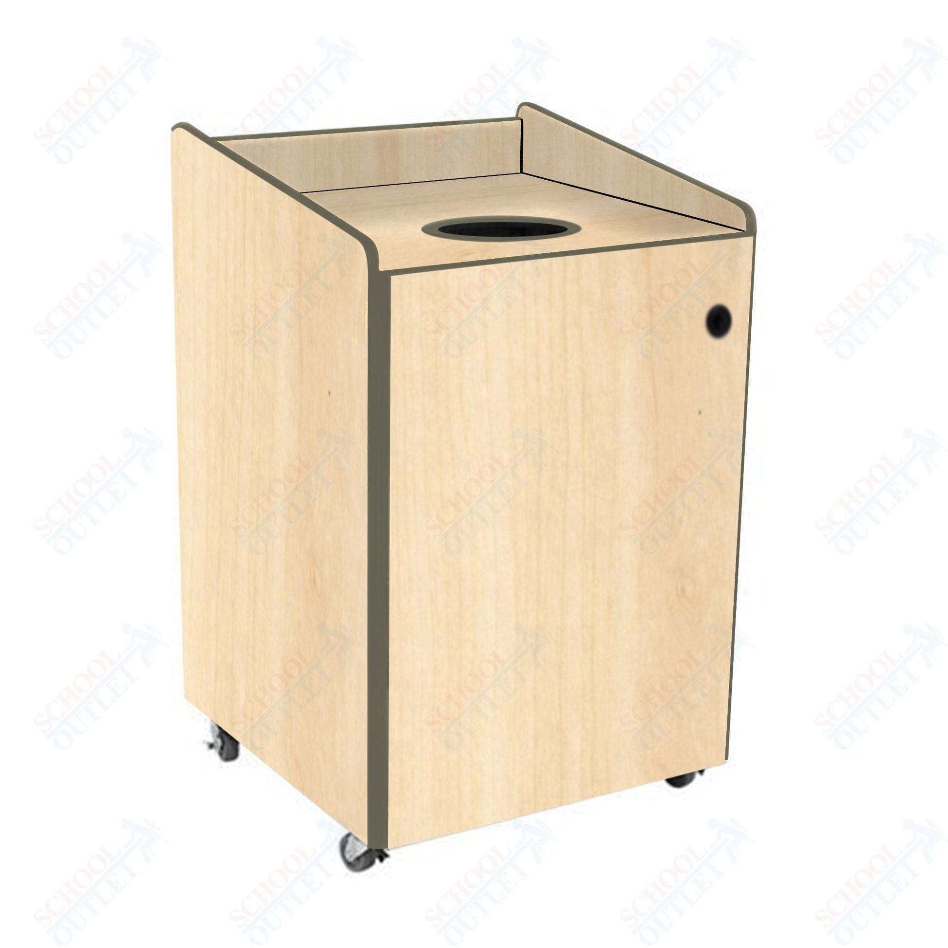 AmTab Heavy - Duty Recycling Receptacle - Applicable for 44 Gallon Cans and Drums - 33"W x 32"L x 46"H (AMT - HDRR44) - SchoolOutlet