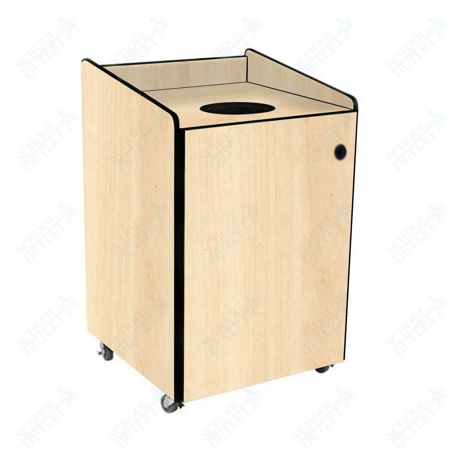AmTab Heavy - Duty Recycling Receptacle - Applicable for 44 Gallon Cans and Drums - 33"W x 32"L x 46"H (AMT - HDRR44) - SchoolOutlet